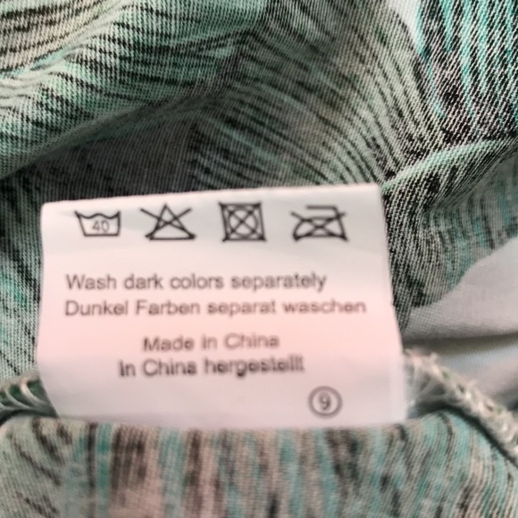 Grace Karin green & white tropical print sleeveless 60’s style circular dress - Picture 12 of 13